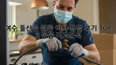 여수 돌산읍 원룸 이사 용달 후기 TOP 3: 꼼꼼 비교분석!